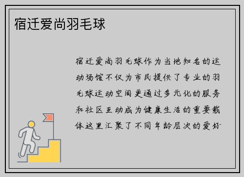 宿迁爱尚羽毛球